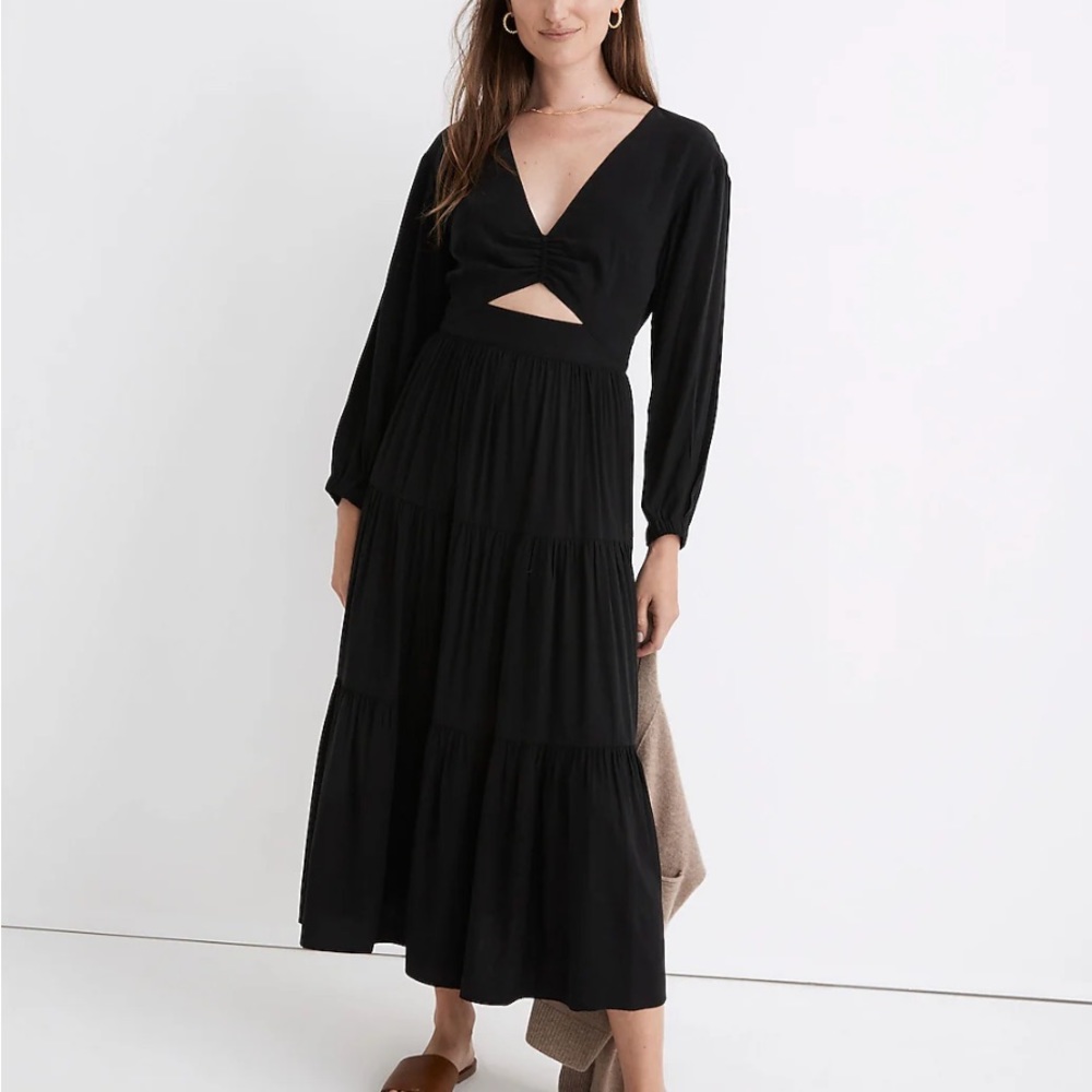 MADEWELL Lusterweave Cutout Midi Dress